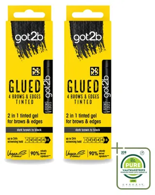 Imagen del producto de 2 unidades de gel de styling 2 en 1 Got2B para cejas y línea del cabello, color , 16 ml - Paquete grande