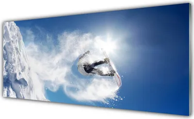 Produktbild von Acrylglasbilder 125x50 Wandbild Druck Wintersport Schnee Kunst