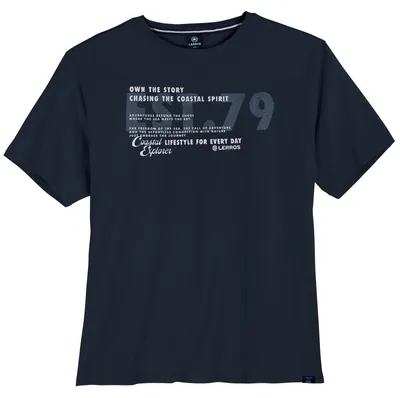 Produktbild von Lerros Übergrößen T-Shirt navy Frontprint modisch