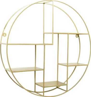 Produktbild von LOFT42 Wally Wandregal rund - Metall - Schwarz - 70x70x15