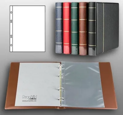 Produktbild von Prophila Collection Ersttagsblatt-Album (braun) mit 20 Hüllen für Ersttagsblätter (ETB)