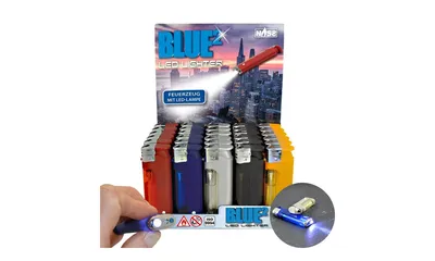 Produktbild von LED-Feuerzeug | Blue² Rainbow |, 30er Display