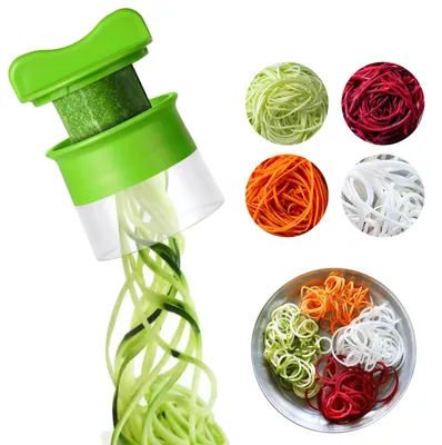 Produktbild von Spiralschneider Gemüse, Hand Gemüseschneider für Karotte, Gurke, Kartoffel, Kürbis, Zucchini, Zwiebel