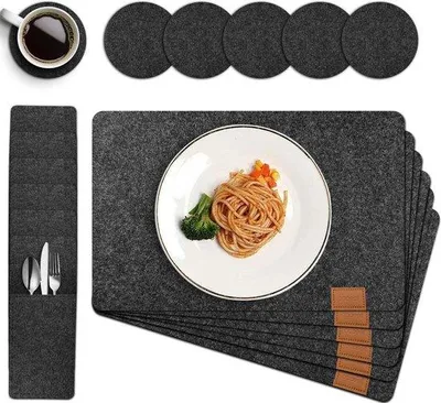 Immagine prodotto di Set di tovagliette in feltro resistenti al calore per la tavola e le feste