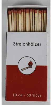Image de 25x allumettes 50 pièces boîtes d'allumettes bois briquet four cheminée barbecue