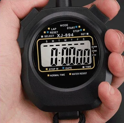 Image de Chronomètre numérique, étanche, compact, silencieux, appareil de chronométrage, noir