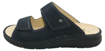 Immagine prodotto di Finn Comfort Rab scarpe da uomo, mulo confortevole, blu, pelle, NUOVO - sandalo / mulo da uomo, blu, pelle (nubukrona)