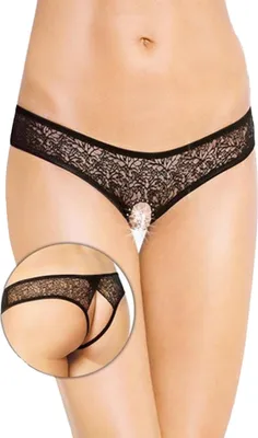 Produktbild von Schwarze Dessous aus 100% Polyamid, Größe S/M, Modell 2446