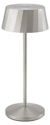 Immagine prodotto di Lampada da tavolo a batteria Facetta, 222 mm, argento, 1,3W, FlexMood, 2200K/2700K, IP44, 190 lm, Ra80, USB-C