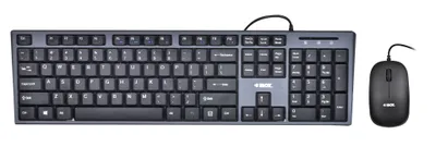Obrázok produktu pre iBox IKMS606, Kábel, USB, Membránový spínač kláves, QWERTY, Čierna, Obsahuje myš