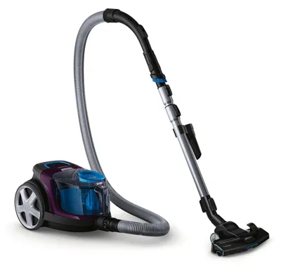 Produktbild von Philips PowerPro Compact Staubsauger ohne Beutel, Allergiefilter, 99,9 % Staubaufnahme, 900 W, lila (FC9333/09)
