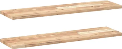 Obrázok produktu pre vidaXL Plávajúce police 2 ks 80x20x2 cm masívne drevo akácia neošetrené