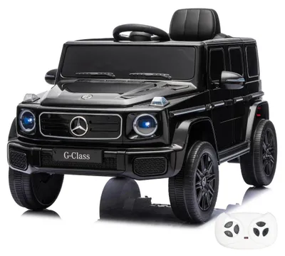 Produktbild von Mercedes G580 Elektro-Kinderfahrzeug 7.4 V 1 bis 4 Jahre - Offiziell lizenziertes Akku-Kinderauto mit Fernbedienung, Stoßdämpfern & Sicherheitsgurt – Kinder Elektro Auto mit funktionierenden Türen & MP3-Player – Schwarz