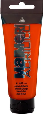 Immagine prodotto di Maimeri Acrilico, pittura acrilica arancione brillante, codice 052, formato 200 ml, confezione singola