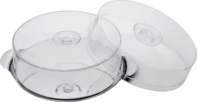 Produktbild von APS Tortenplatte mit 2 Hauben 7+11cm Edelstahl/Kunststoff Ø30cm