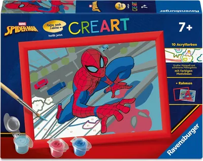 Image de Ravensburger CreArt - Peinture par numéros 12023109 - Le légendaire Spider-Man - Enfants à partir de 7 ans