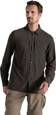 Immagine prodotto di NosiLife Pro Camicia a maniche lunghe V Uomo S braun - verde bosco