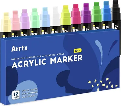 Image de Marqueurs acryliques ARRTX Jumbo, 12pcs