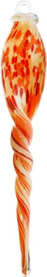 Produktbild von Gartenskulptur Glaszopf zum Hängen 43 cm gelb rot