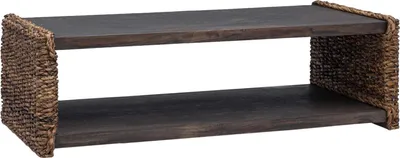 Obrázek produktu pro vidaXL Konferenční stolek, přírodní, 110 x 55 x 35 cm, masivní mahagonové dřevo
