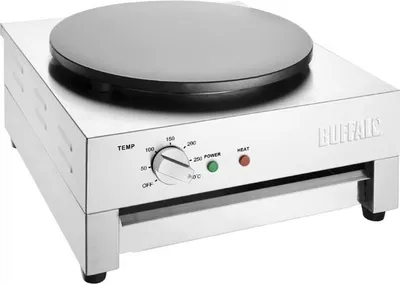 Obrázek produktu pro Elektrický palačinkár Buffalo – profesionální palačinkárna 230 V, 3 kW, nepřilnavý talíř Ø 40 cm