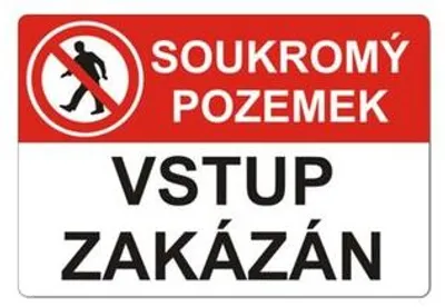 Image de EURO nářadí 40704152 - samolepka A4 Soukromý pozemek vstup zakázán