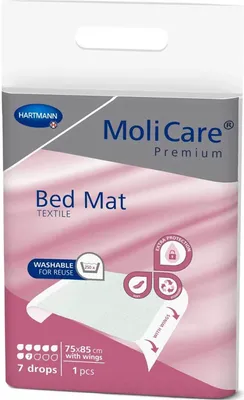 Image de Hartmann Molicare Premium Bed Mat - Alèse textile lavable 75 x 85 cm (bordable) - 1 alèse