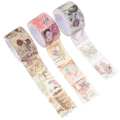 Immagine prodotto di Nastri adesivi washi vintage - 3 rotoli per scrapbooking e diari