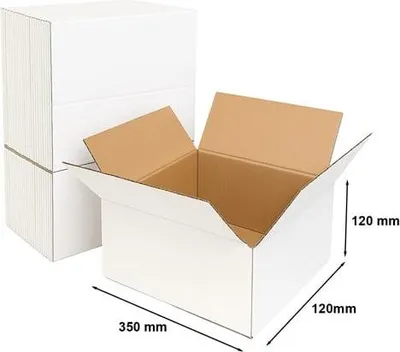 Obrázok produktu pre Kartónová krabica s viečkom Kartónová krabica – balík 350 x 120 x 120 mm – 50 kusov