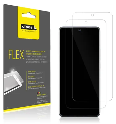 Produktbild von 2x Schutzfolie für Xiaomi 12 Folie, 100% Displayabdeckung, dipos Flex