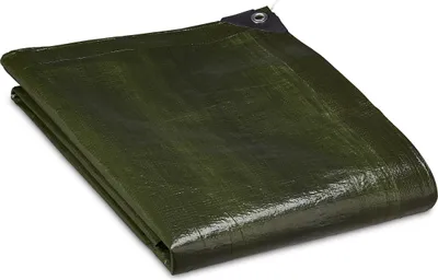 Image de Bâche Relaxdays 140 g/m², 2 x 3 m, bâche en tissu avec œillets, imperméable, résistante à la déchirure, stable aux UV, PE, bâche de jardin, verte