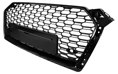 Kühlergrill Sportgrill Waben Schwarz Glanz + PDC Halter für Audi A5 F5 ab 2016 – Produktansicht