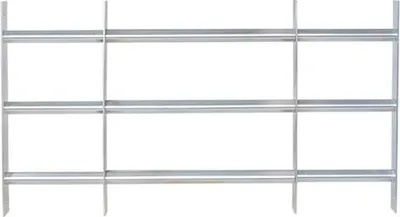 Zdjęcie produktu dla Kratka okienna Alberts Secorino Basic | Wysuwana do okien zewnętrznych | Kratka antywłamaniowa | ocynkowana na niebiesko | 450 x 700-1050 mm