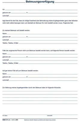 Produktbild von RNK Patientenverfügung A4 Euroloch mit Betreuungsverf./Vorsorgevollm.