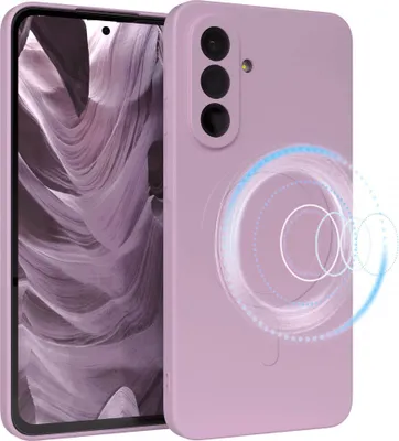 Produktbild von EAZY CASE - Silikonhülle magnetisch für Samsung Galaxy A36, Hülle Silikon, weich stoßfeste Magnet Handyhülle, Schutzhülle mit Kameraschutz, TPU Bumper in Lila