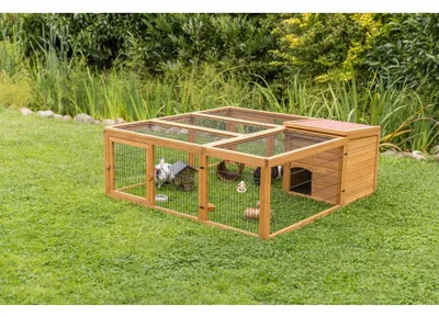 Produktbild von TRIXIE Freilaufgehege mit Abdeckung - 150 × 53 × 150 cm