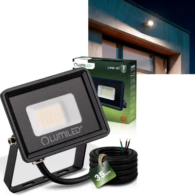 Produktbild von LUMILED LED Strahler für Außen 20W 1800lm Neutralweiß 4000K IP65 Wasserdicht LED Fluter Außenstrahler für Garten Garage Hof Wand Scheinwerfer Flutlichter schwarz Flutlichtstrahler