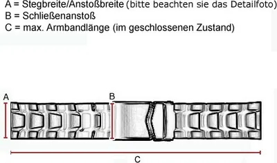 Produktbild von Ersatzband Edelstahl 22mm Jacques Lemans Liverpool 1-1799, Farbe:bicolor