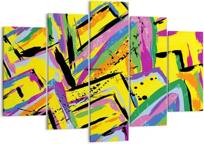 Produktbild von Bild auf Leinwand - Leinwandbild - Abstraktion modern - 150x100cm - Wand Bild - Wanddeko - Leinwanddruck - Bilder - Kunstdruck - Wanddekoration - Leinwand bilder - Wandkunst - EA150x100-4111