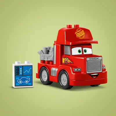 Produktbild von LEGO DUPLO | Disney and Pixar’s Cars Mack Truck beim Rennen, Auto-Set mit LKW-Spielzeug für Kleinkinder ab 2 Jahren, Geschenk für 2-Jährige, die den roten Abschleppwagen aus dem Film lieben 10417