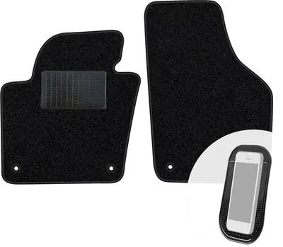 Produktbild von moto-MOLTICO Vorne Fußmatten Auto Velours Autoteppiche Schwarz Automatten Set 2-teilig passend für Seat Alhambra II 2010-2020