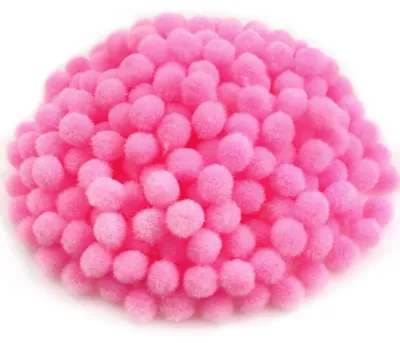 300 Pompons 10 mm hellrosa für DIY-Bastelarbeiten