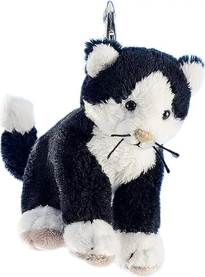 Produktbild von Schaffer Schlüsselanhänger Katze 12 cm schwarz-weiß