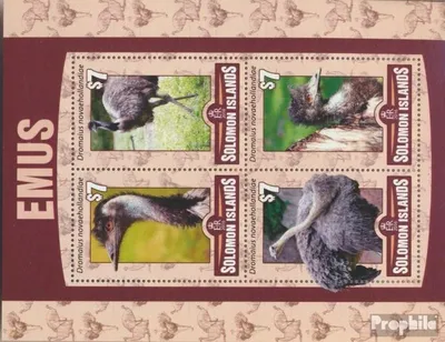Produktbild von Briefmarken Salomoninseln 2016 Mi 3556-3559 Kleinbogen (kompl. Ausg.) postfrisch Emus