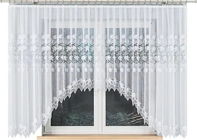 Image de Rideau jacquard fini ELŻBIETA 530x160cm blanc