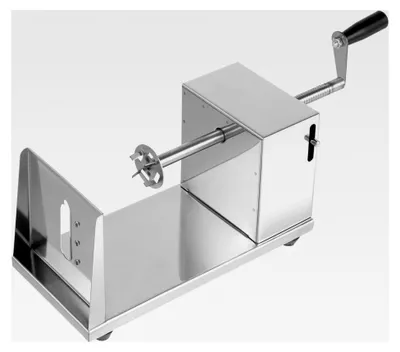 Produktbild von Edelstahl Spiralschneider, manueller Kartoffelschneider mit 3 Klingen, Schnittstärke 2,5-3 mm für Obst, Kartoffeln, Gurken oder Karotten