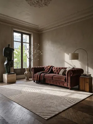 Teppich Taupe rechteckig Editorial Styling_#sku_SAF66350-SAF66351-SAF66352-SAF66353-SAF66354#