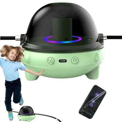 Produktbild von Bluetooth-Springseilmaschine mit Bluetooth-Lautsprecher Musik mit 10-Gang-Einstellung, LED-Anzeige, Trainingszähler, elektrisches Springseil Kinder