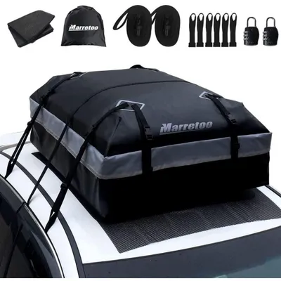 Produktbild von Dachbox Dachtasche Dachgepäckträgertasche - 424 Liter - 840D PVC - Wasserdicht - Rutschmatte