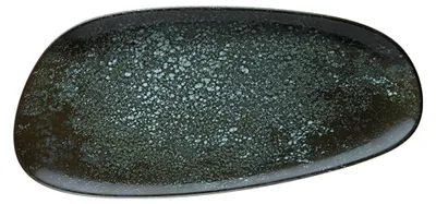 Produktbild von 12x Servierplatte Set Geschirr Servierteller Teller Platte oval 36cm Bonna Cosmos Black Vago